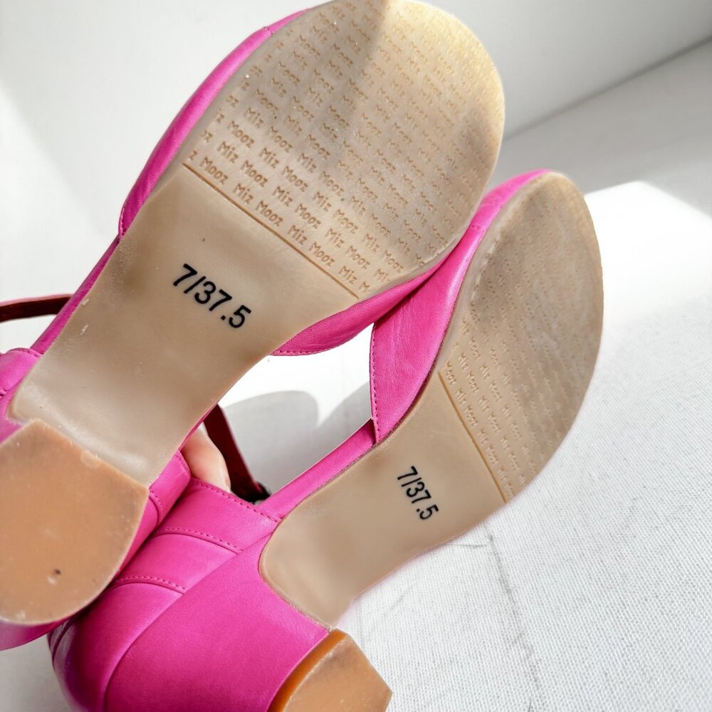 Miz Mooz Barbie Pink Kitten Heel Mary Janes 7 - Picture 7 of 7